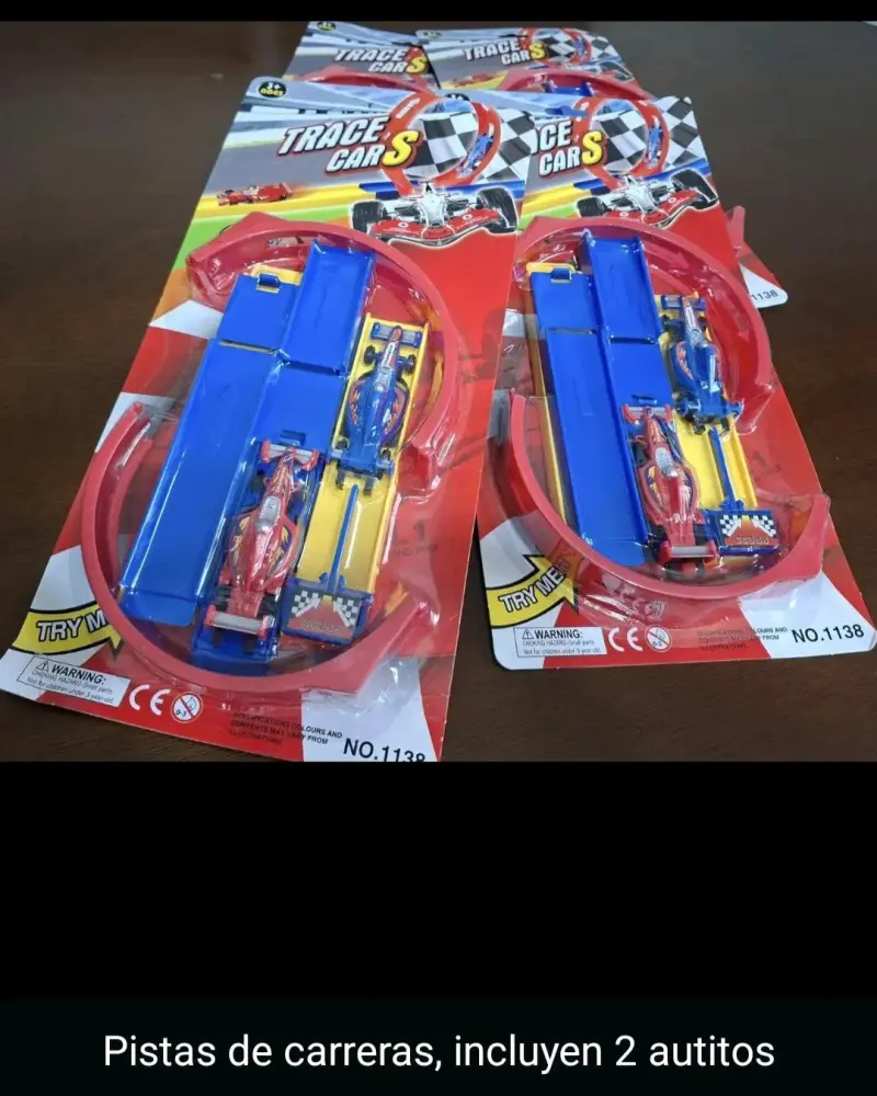 Pista de carreras con 2 autitos Trace Cars