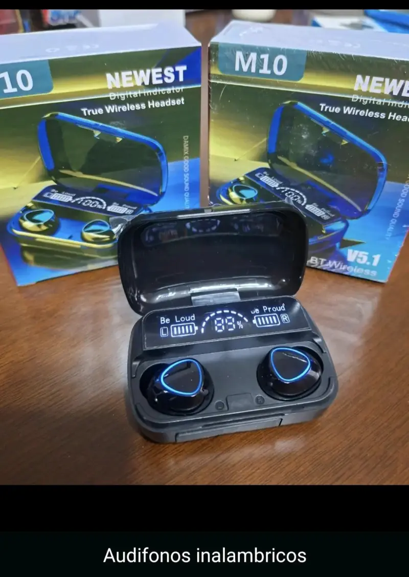 Audífonos Inalámbricos M10 con Indicador Digital - 1