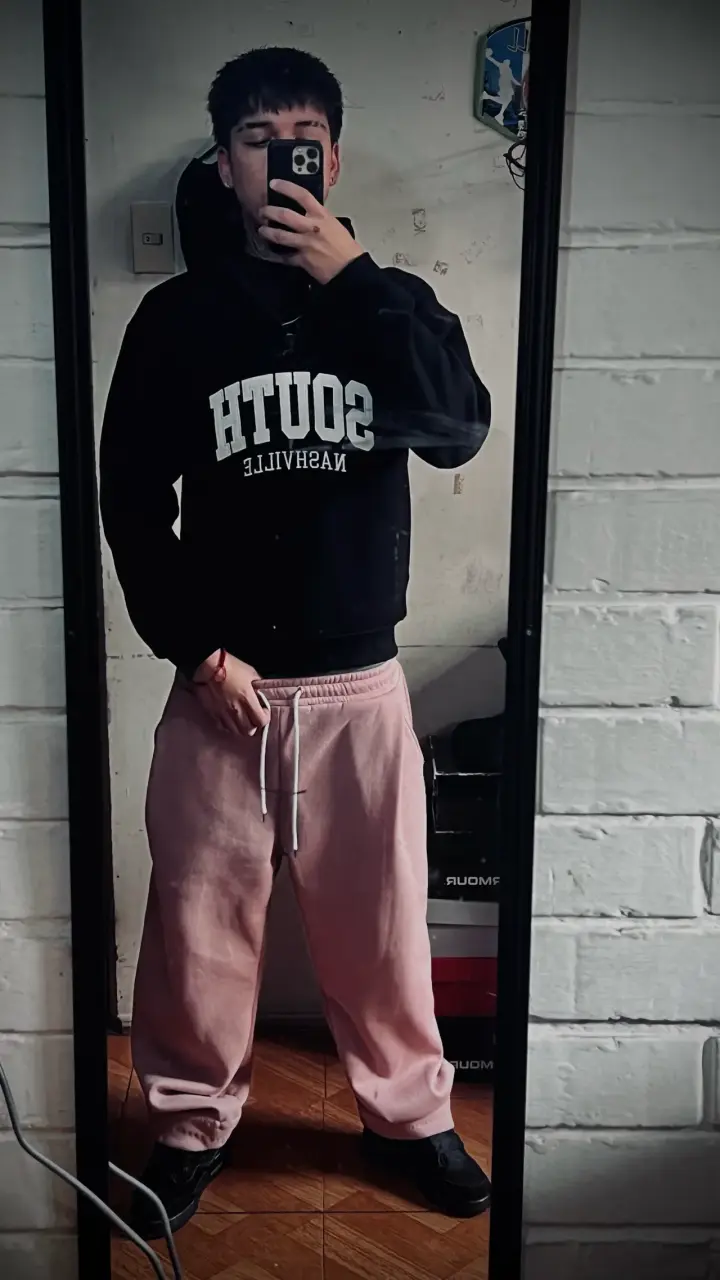 Pantalones de chándal rosados para hombre - 3