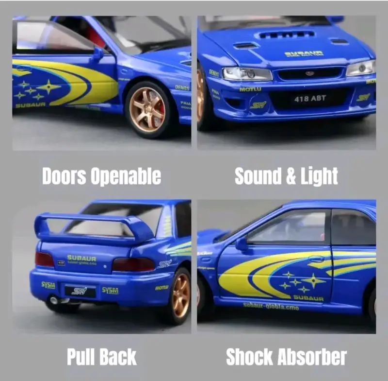 Auto Subaru Impreza WRX 1/32 con luces y Sonido - 2