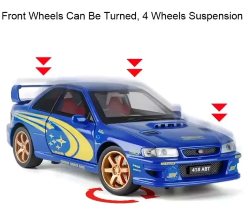 Auto Subaru Impreza WRX 1/32 con luces y Sonido - 5