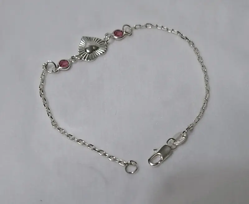 Pulsera de plata con dijes y piedras - 2