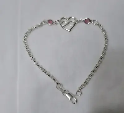 Pulsera de plata con dijes y piedras - miniatura 3