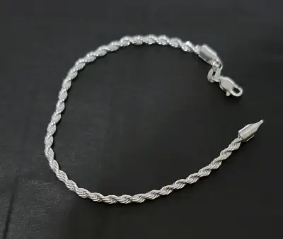 Set de pulseras de plata para hombre - miniatura 1