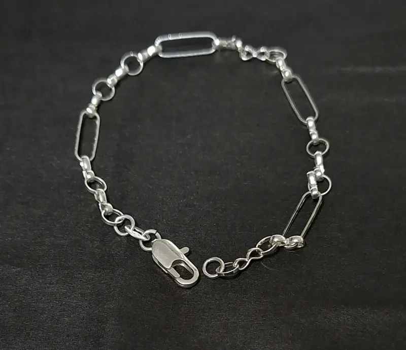 Set de pulseras de plata para hombre - 6
