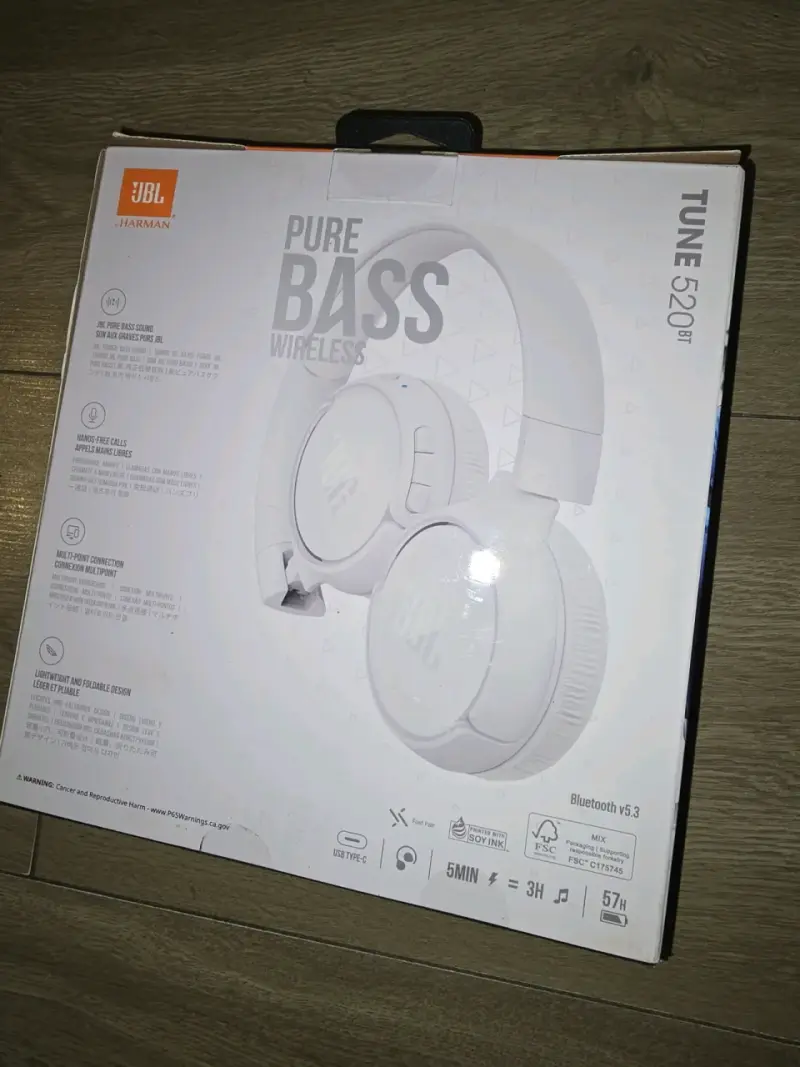 Audífonos Bluetooth JBL Tune 520BT - 57 horas dura - 3