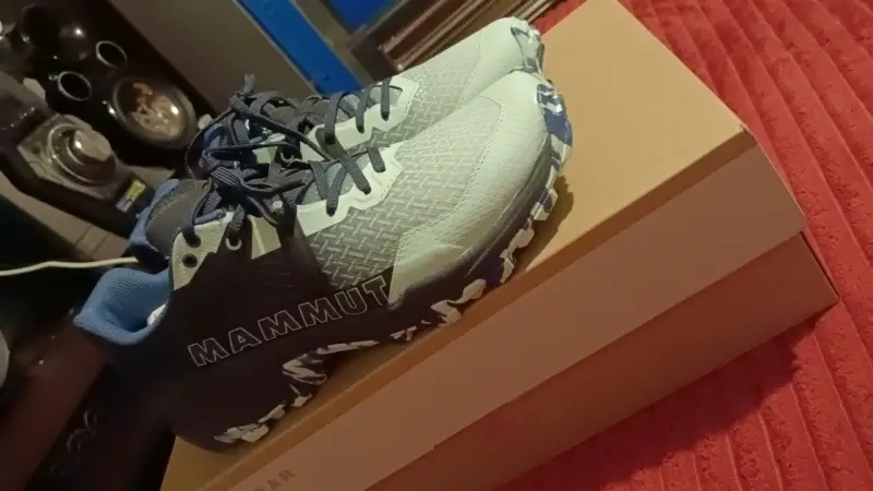 Zapatillas de trekking Mammut gris y azul - 1