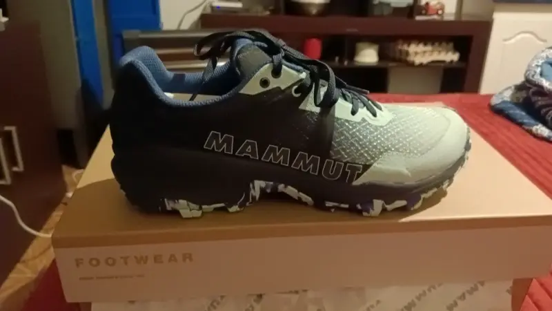 Zapatillas de trekking Mammut gris y azul - 3