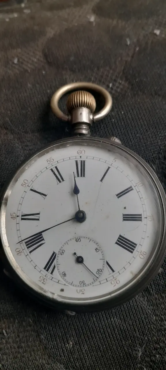 Reloj de Bolsillo Antiguo Plateado - 1