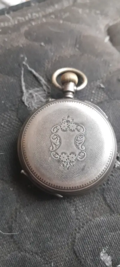 Reloj de Bolsillo Antiguo Plateado - miniatura 2