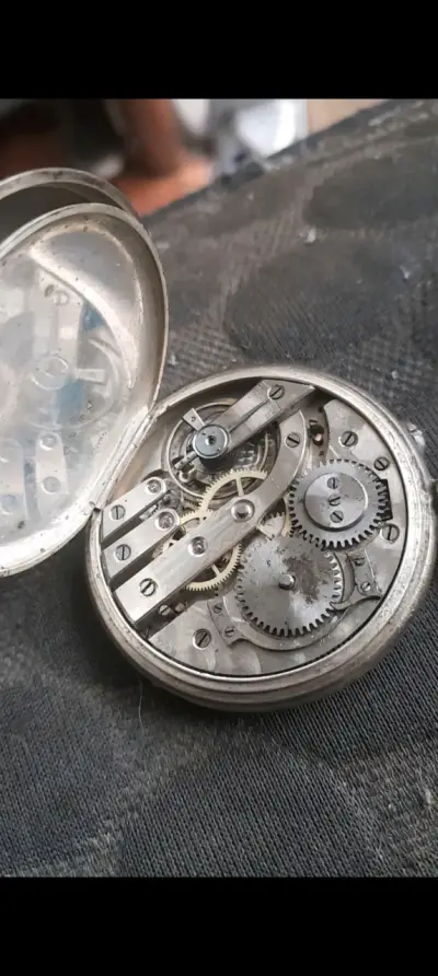 Reloj de Bolsillo Antiguo Plateado - miniatura 6