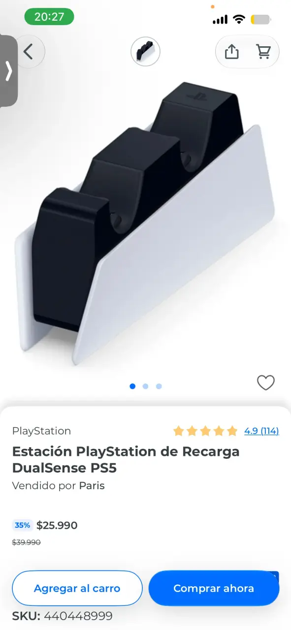 Base de Carga DualSense PS5 Original Sony - 3