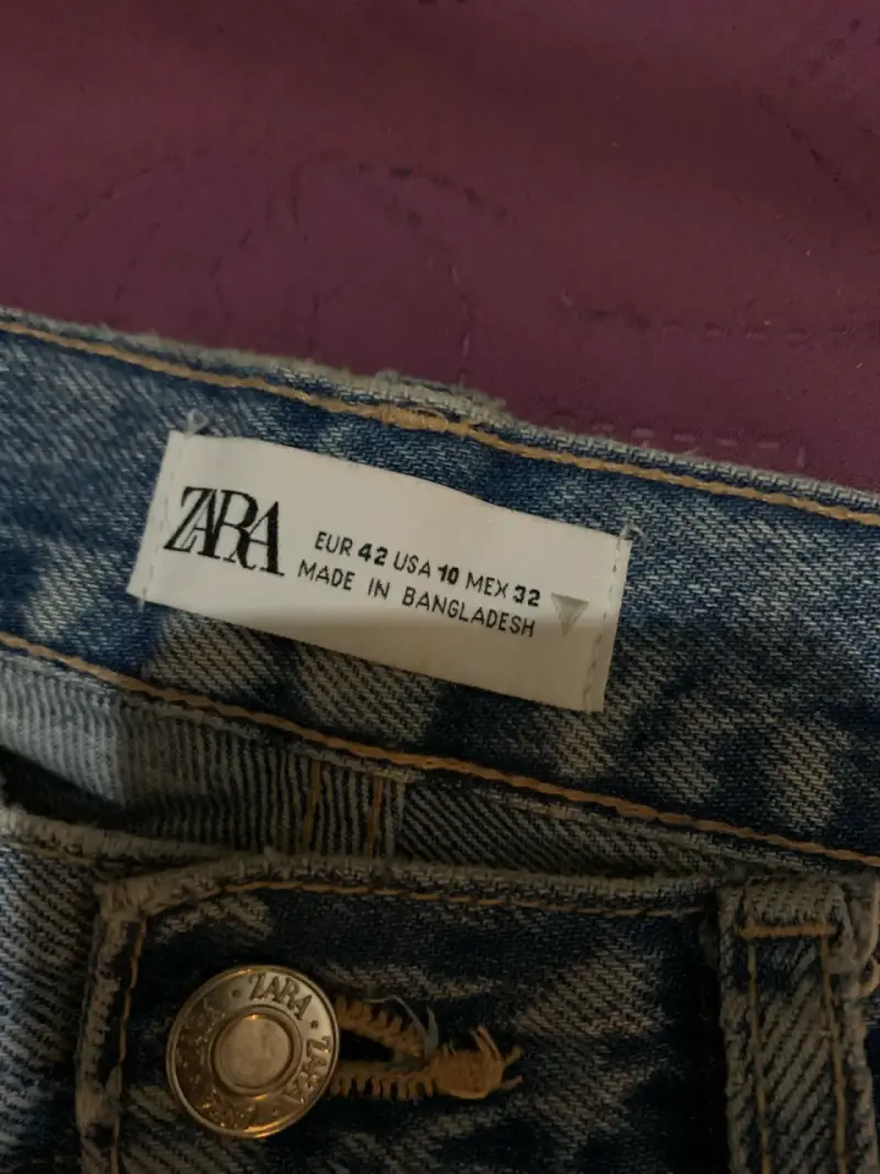 Jeans de mezclilla Zara para mujer talla 42 - 2