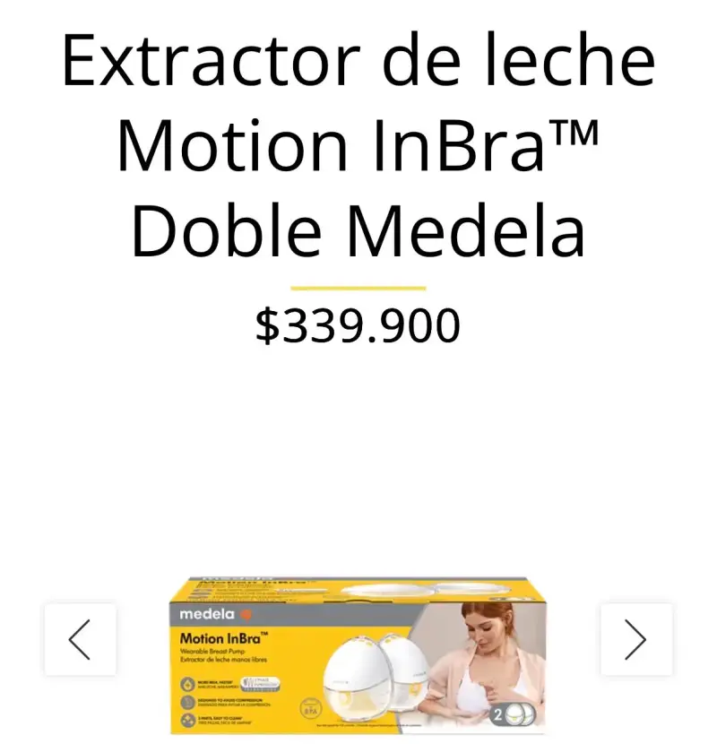 Extractor de Leche Doble Medela Motion InBra - 4