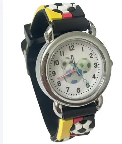 Reloj infantil con diseño de fútbol, nuevo. - miniatura 1