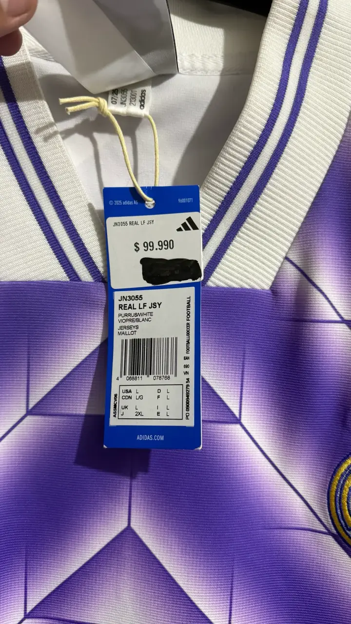 Camiseta Adidas Real Madrid Morada Retro - 4