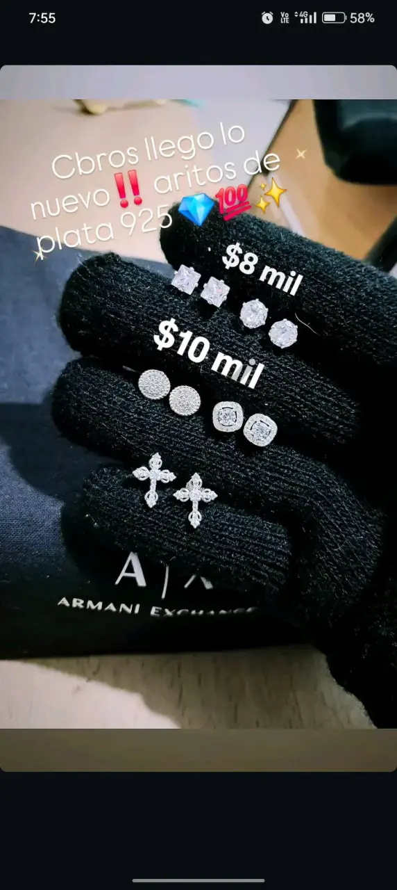 Aros de plata 925 con diseño elegante