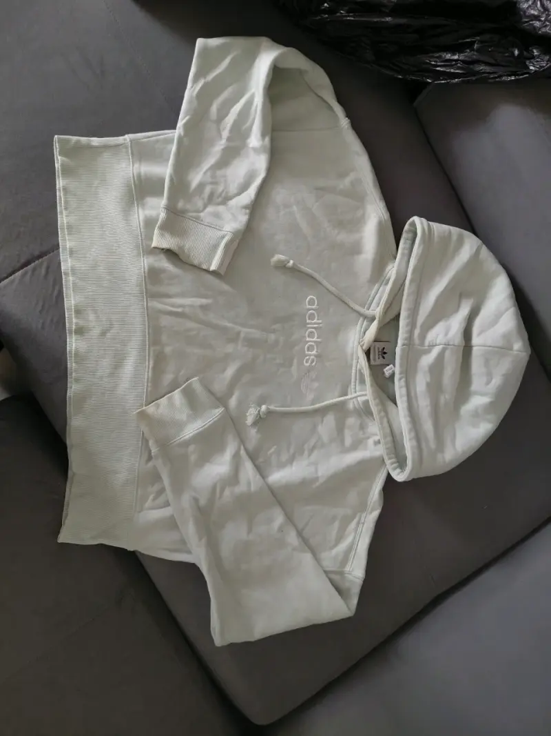 Polerón con capucha Adidas blanco - 2