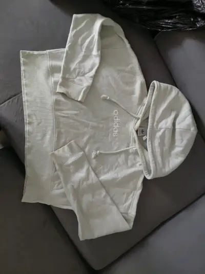 Polerón con capucha Adidas blanco - miniatura 2