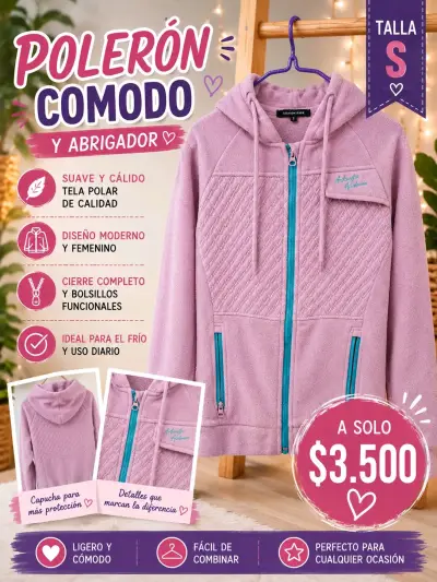 Polerón cómodo y abrigador talla S - miniatura 1