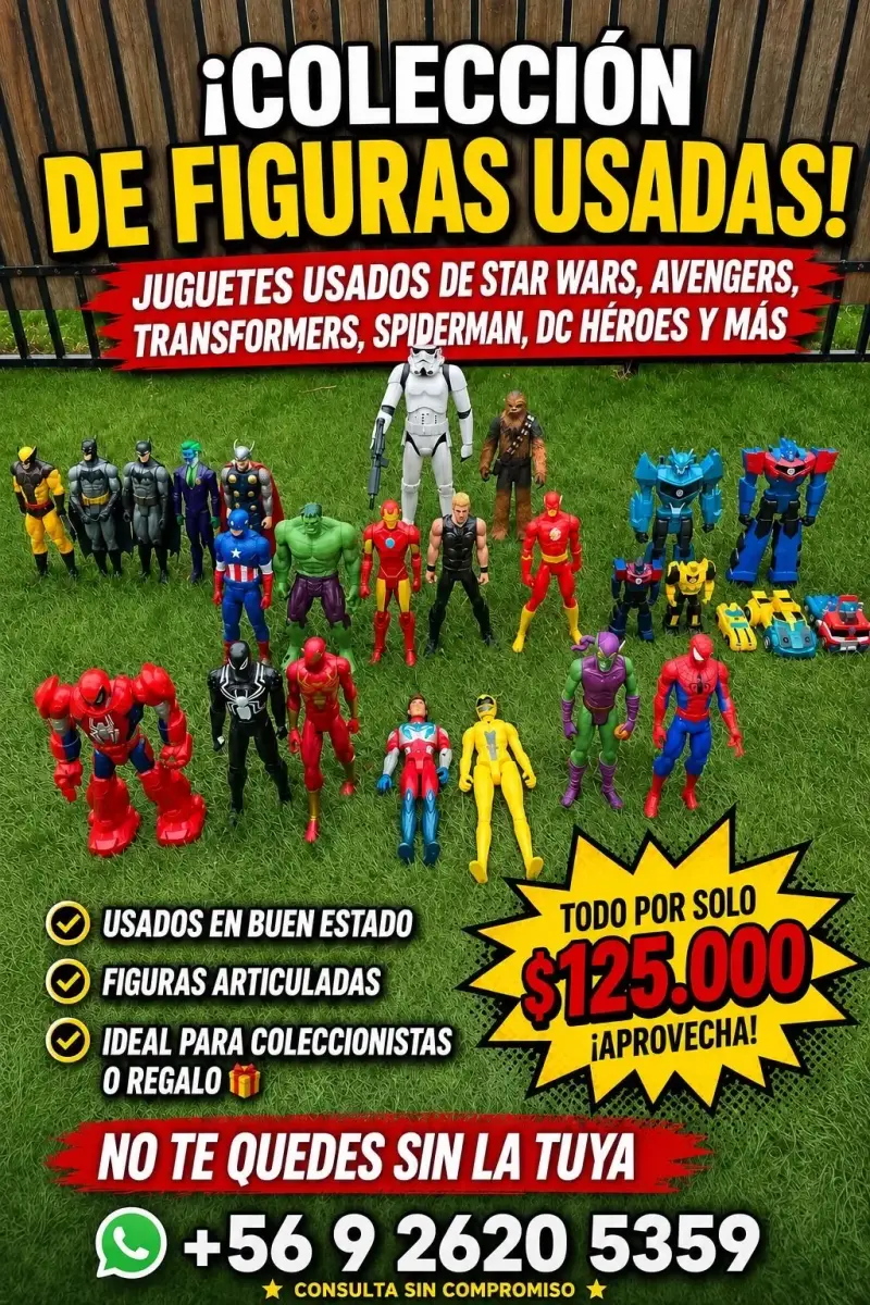 Colección de figuras de acción usadas