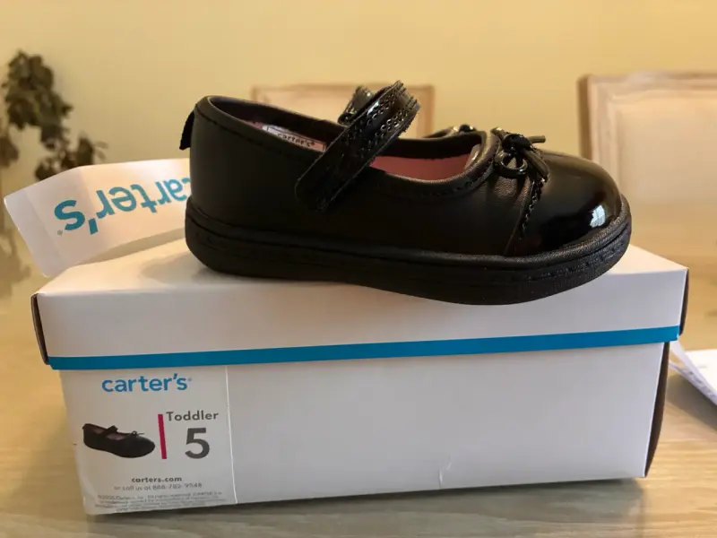 Zapatos de charol para niña Carter's negros - 2