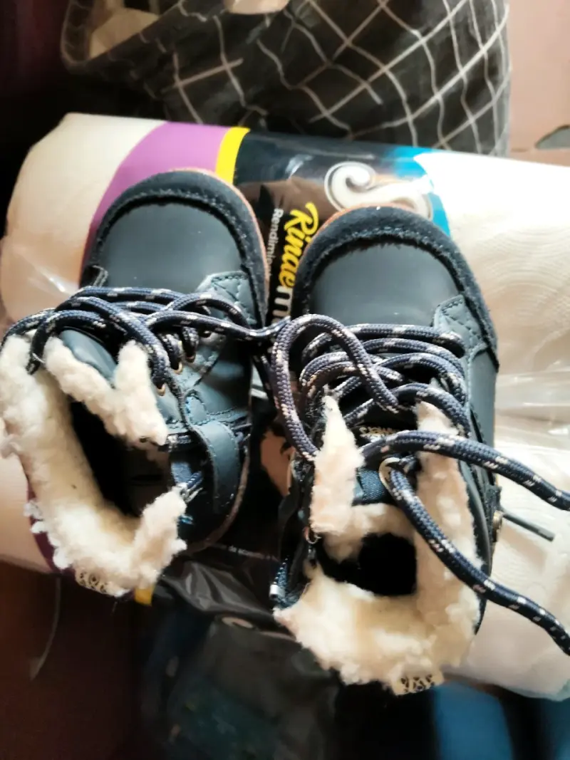 Botines de invierno para niños con forro de lana - 6