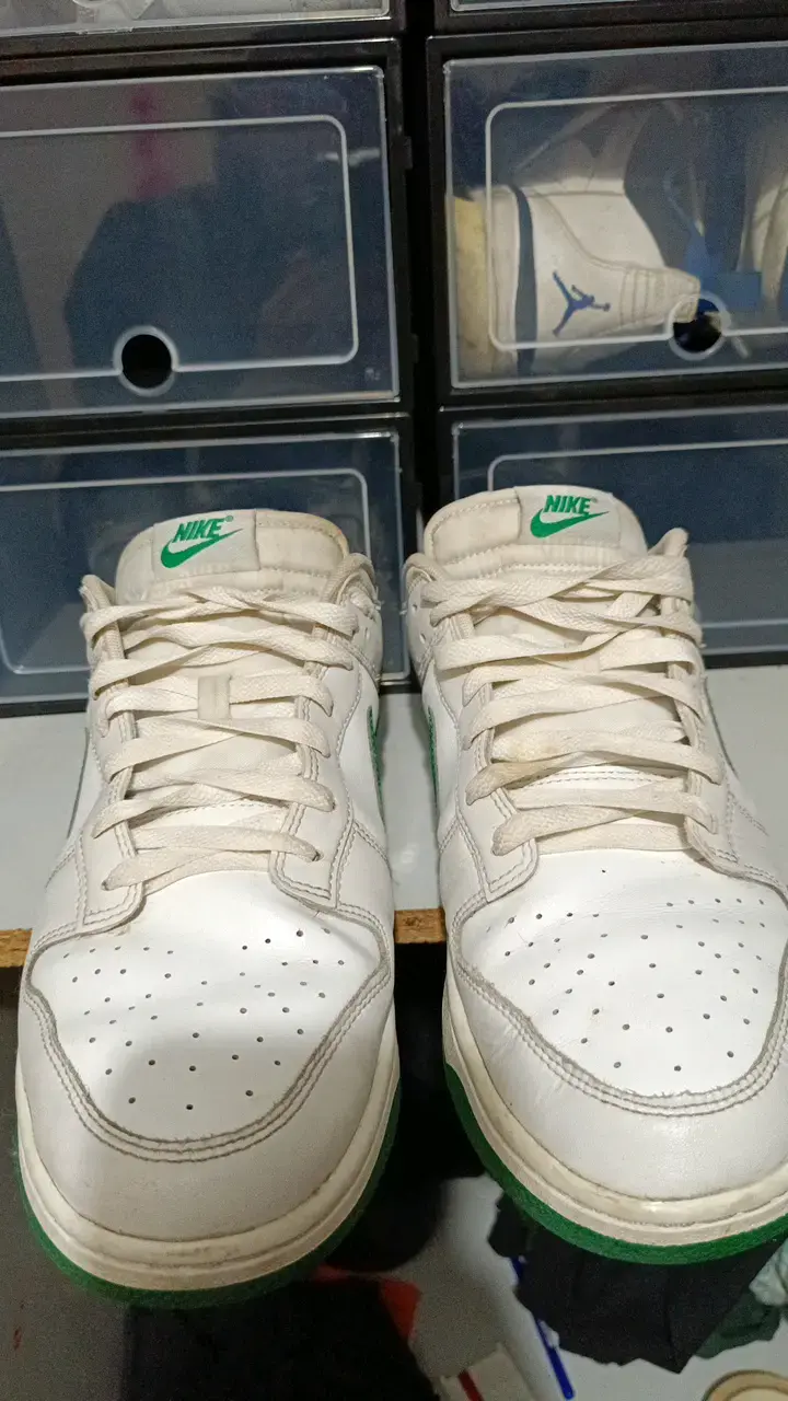 Zapatillas deportivas blancas y verdes Nike Dunk - 4