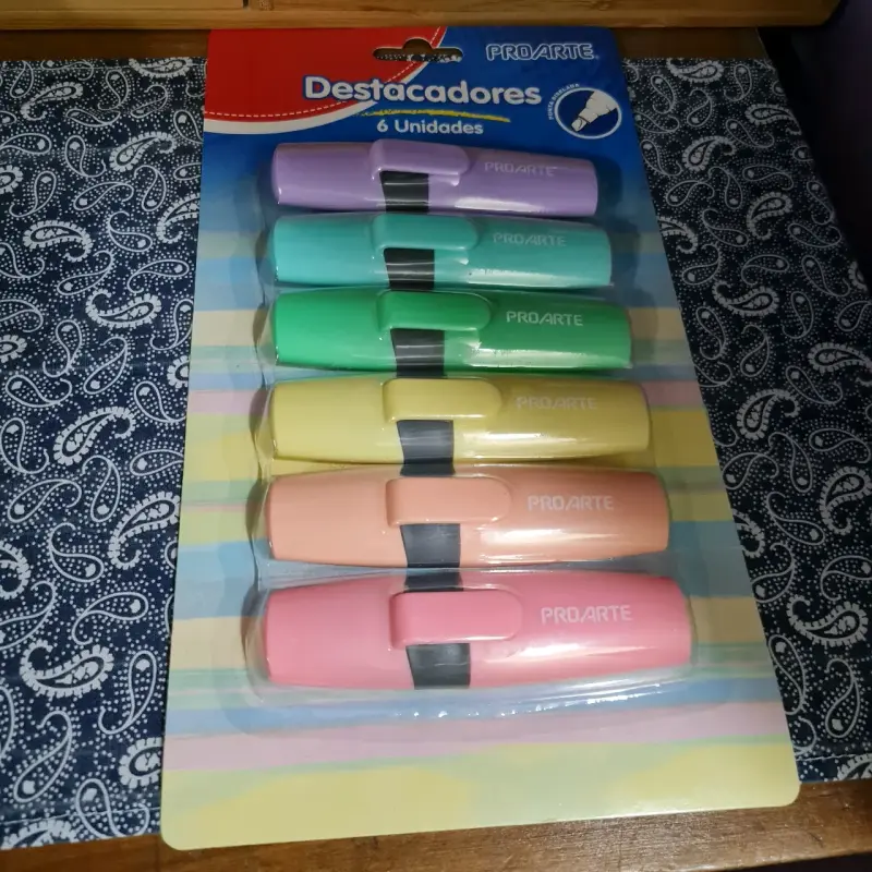 Pack de 6 destacadores colores pastel Proarte - 1