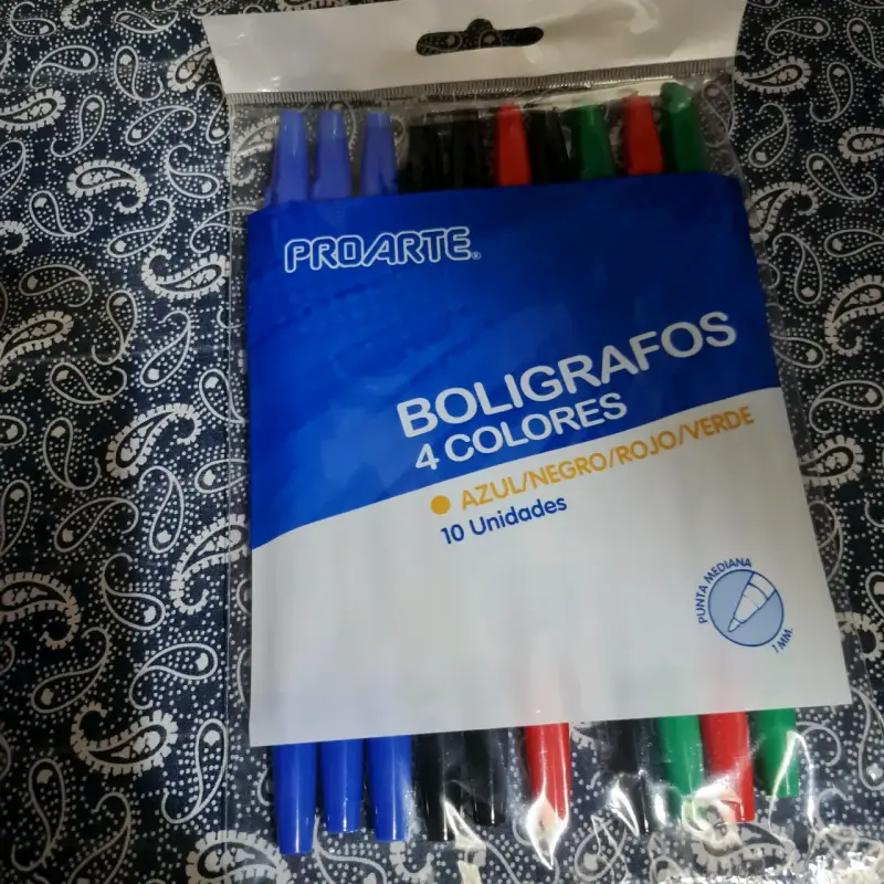 Bolígrafos Proarte 4 Colores 10 Unidades - 1