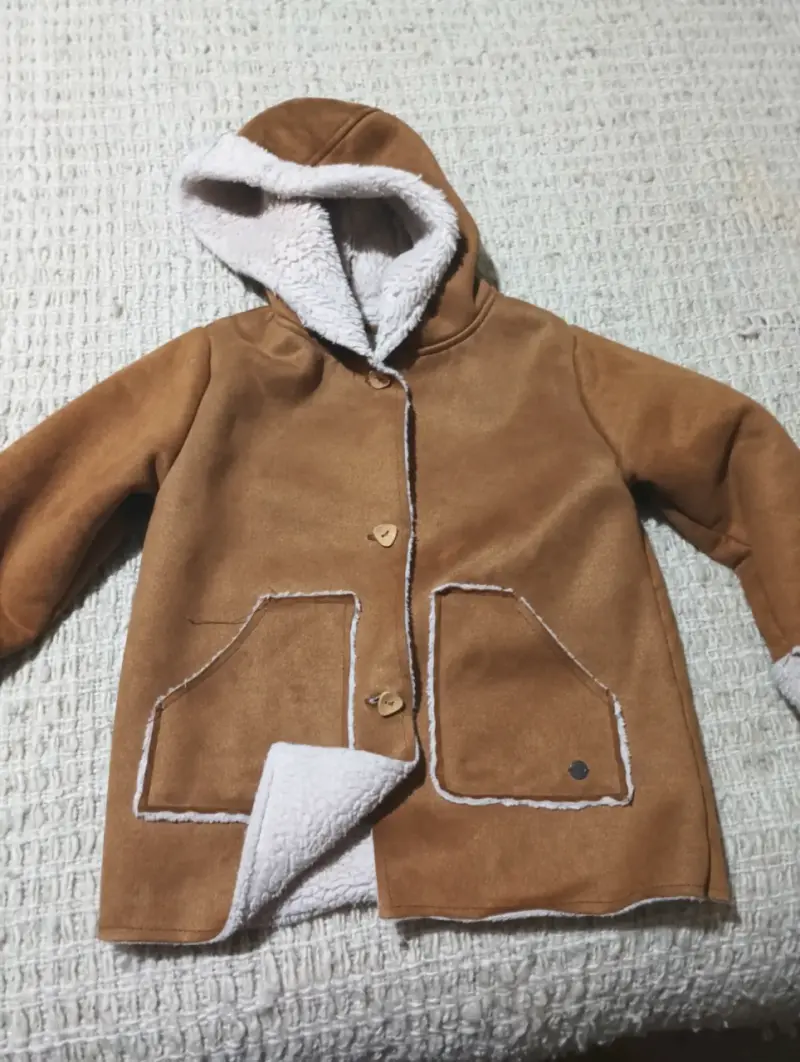 Abrigo de niña con capucha Fleece Ficcus - 1