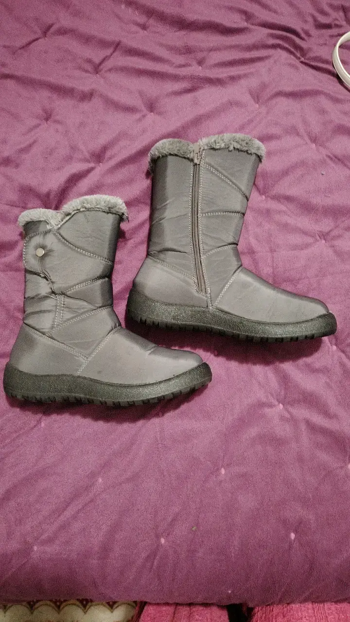 Botas de invierno gris con forro polar - 2