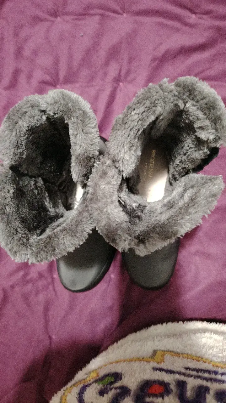 Botas de invierno gris con forro polar - 5