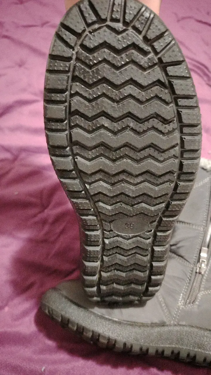 Botas de invierno gris con forro polar - 6