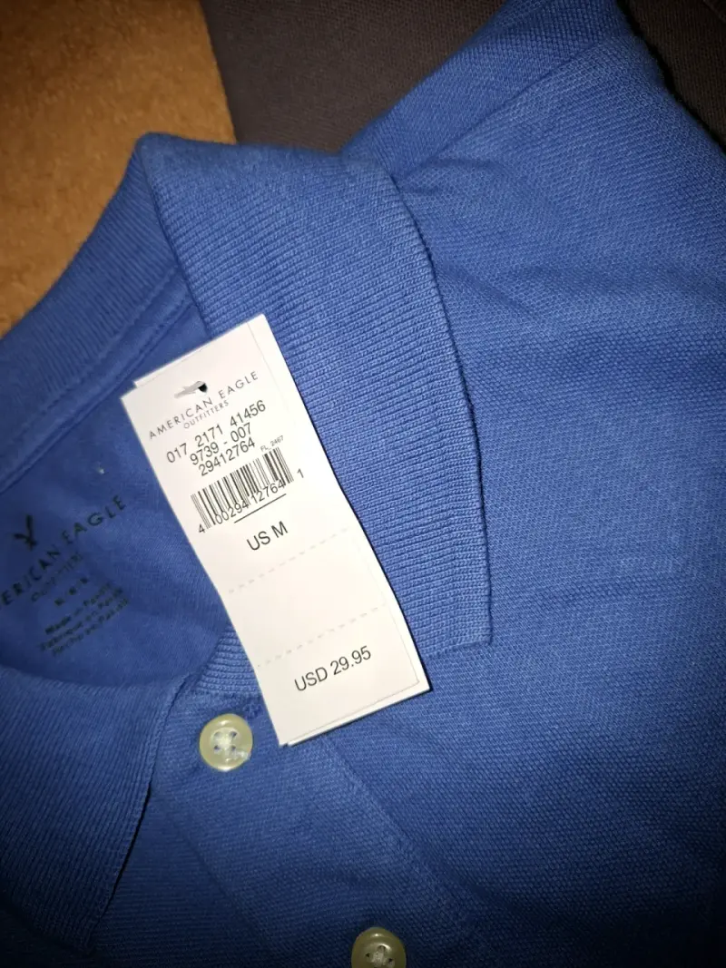 Poleras tipo polo American Eagle en azul y marrón - 6