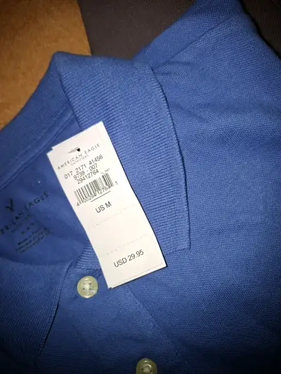 Poleras tipo polo American Eagle en azul y marrón - miniatura 6
