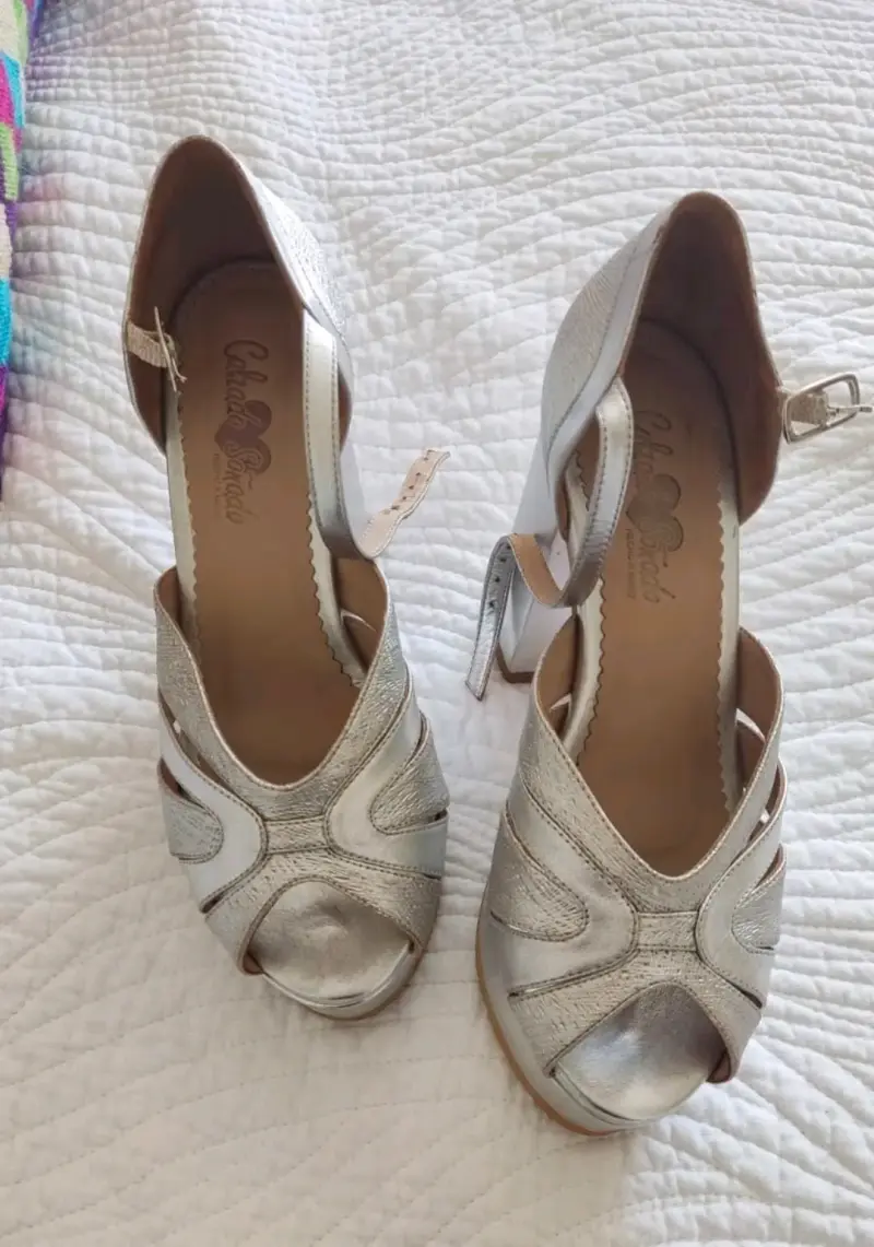 Zapatos de Tacón Plateados para Mujer - 1