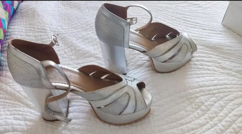 Zapatos de Tacón Plateados para Mujer - 2