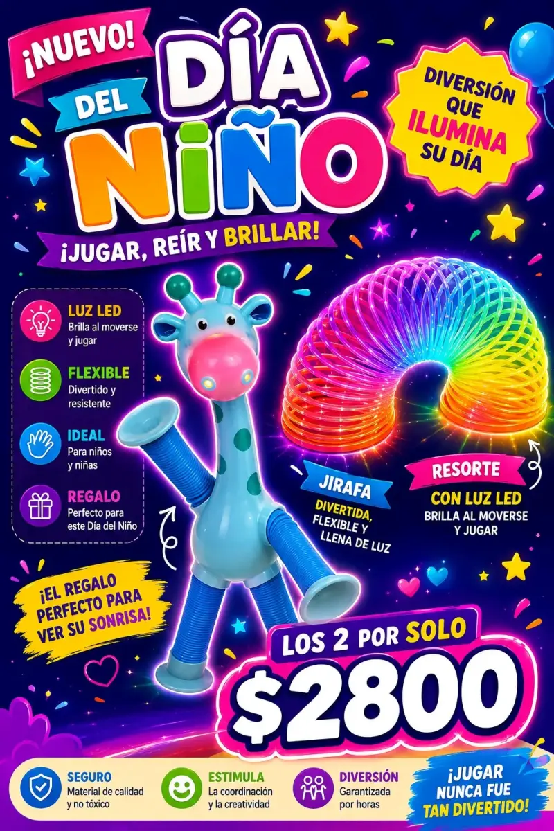 . Pack jirafa +resorte con luz - 1