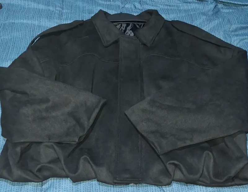 Chaqueta negra de gamuza para mujer - 3
