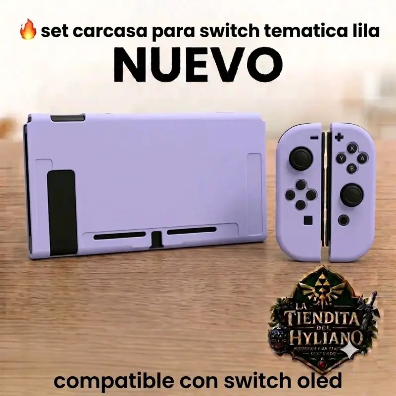 Set de carcasa lila para Nintendo Switch OLED
