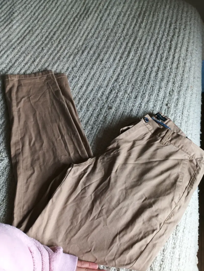 Pantalones beige Potros talla 48 - 2