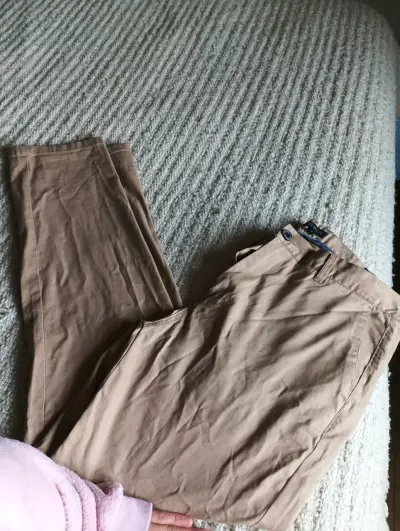 Pantalones beige Potros talla 48 - miniatura 2