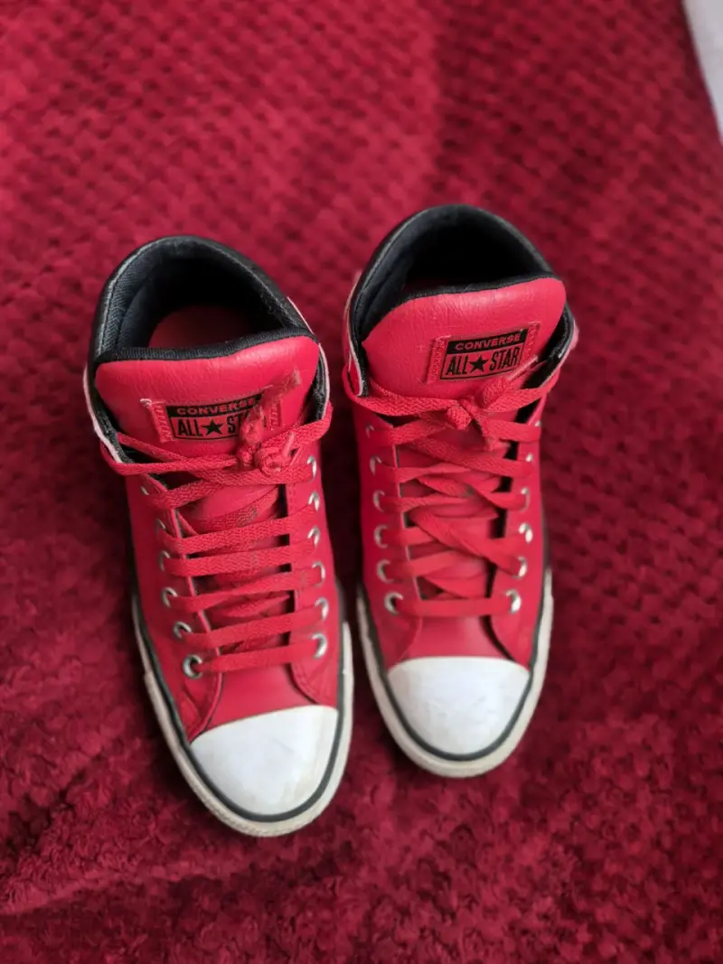 Zapatillas Converse All Star rojas de caña alta - 2