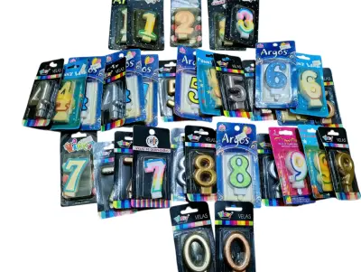 Velas de cumpleaños números 0 al 9 - miniatura 1