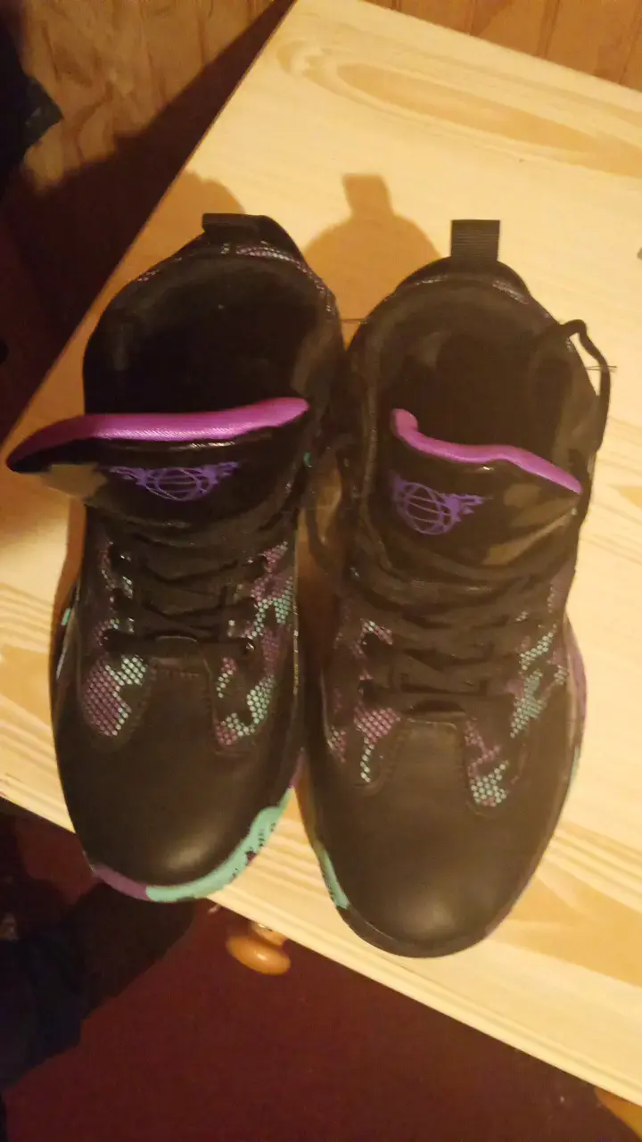 Zapatillas de baloncesto negras y moradas talla 41 - 6