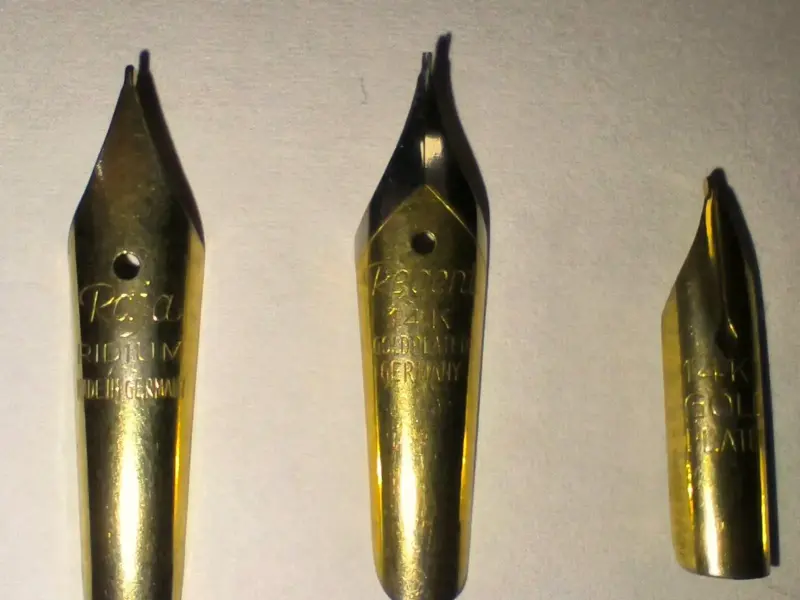 Plumas antiguas alemanas enchapadas en 14k - 4