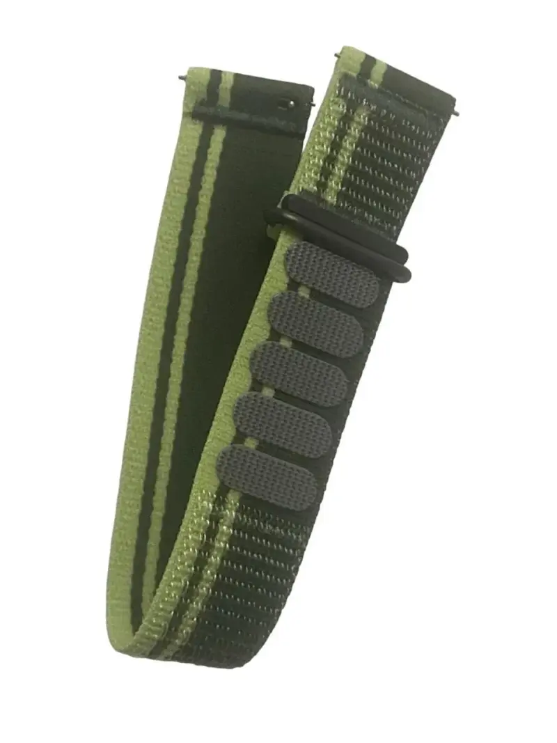 Correa de reloj verde ajustable, nueva, 22 mm.