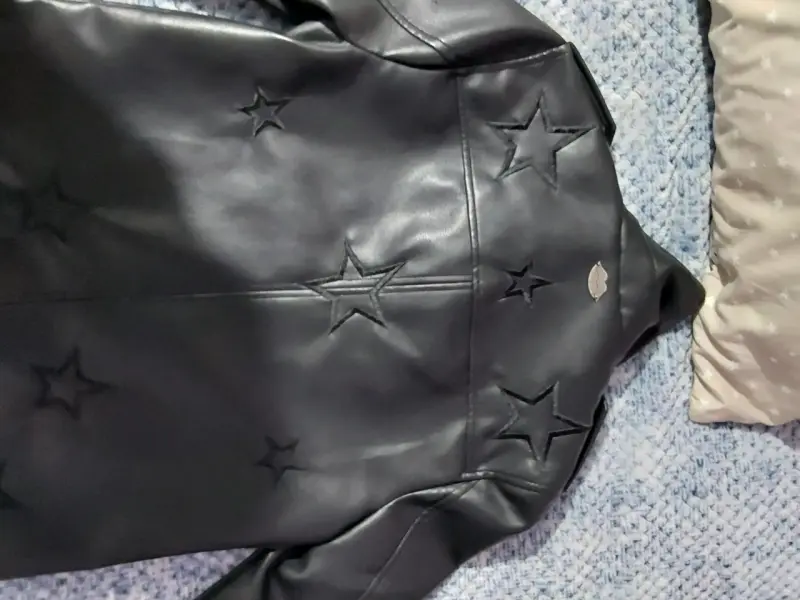 Chaqueta de cuero sintético barbados - 2