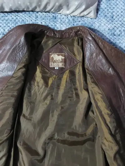 Chaqueta de cuero marrón Trotter para mujer - miniatura 2